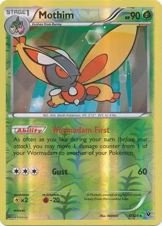 Fates Collide Mothim #4/124 reverse holo